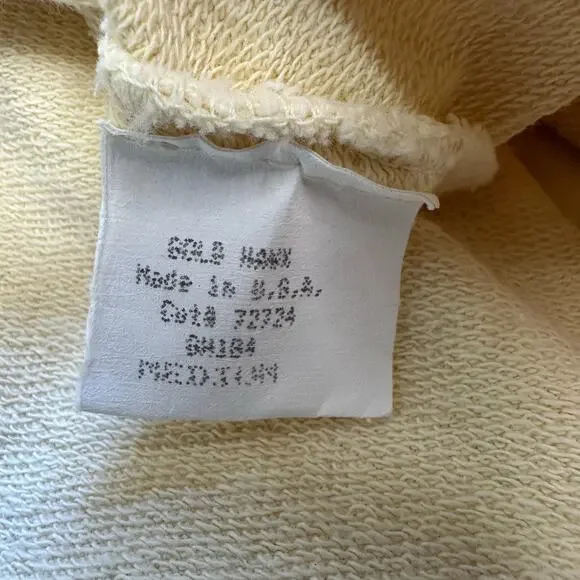 Gold Hawk Butter Yellow Embroidered Cotton Terry Skirt sz M NWT - Picture 10 of 11